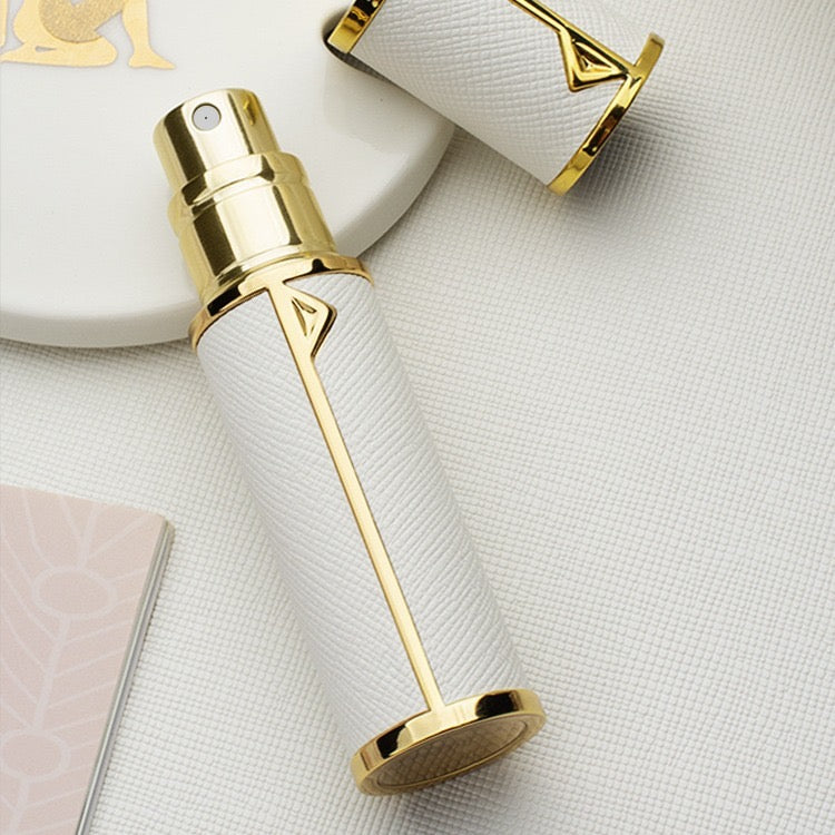 5ml Travel Portable leather refillable perfume atomizer bottle