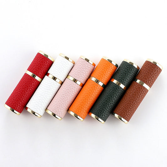 5ml Travel Portable leather refillable perfume atomizer bottle